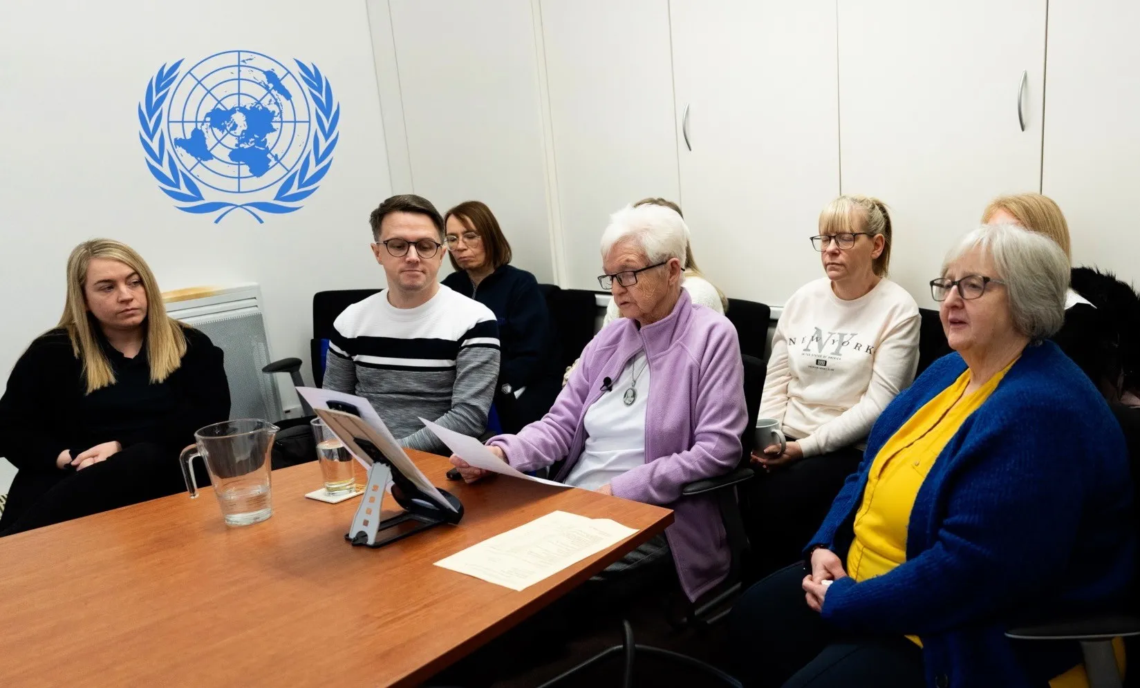 A group of tenants at the UN office