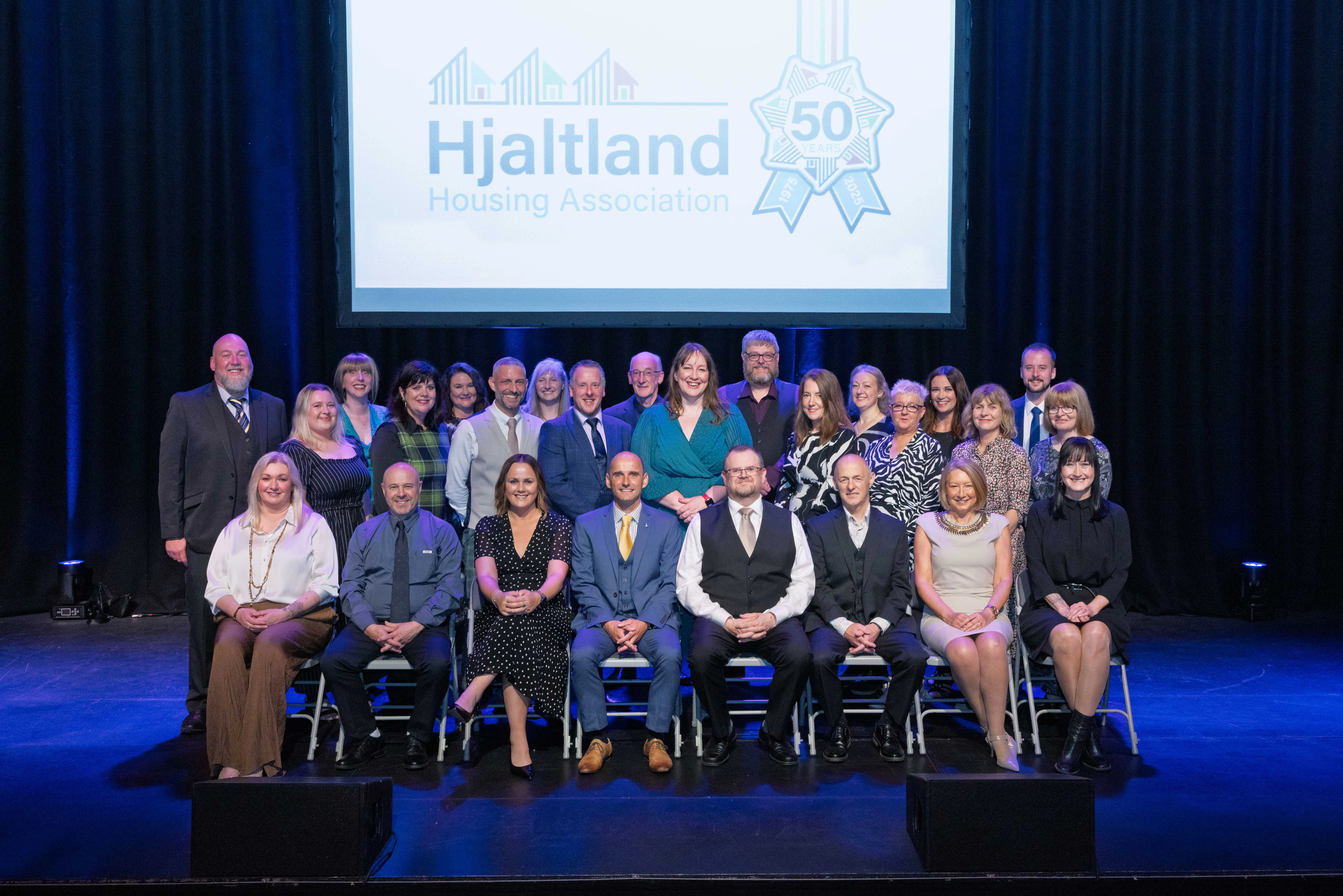 Hjaltland staff celebrating 50 years
