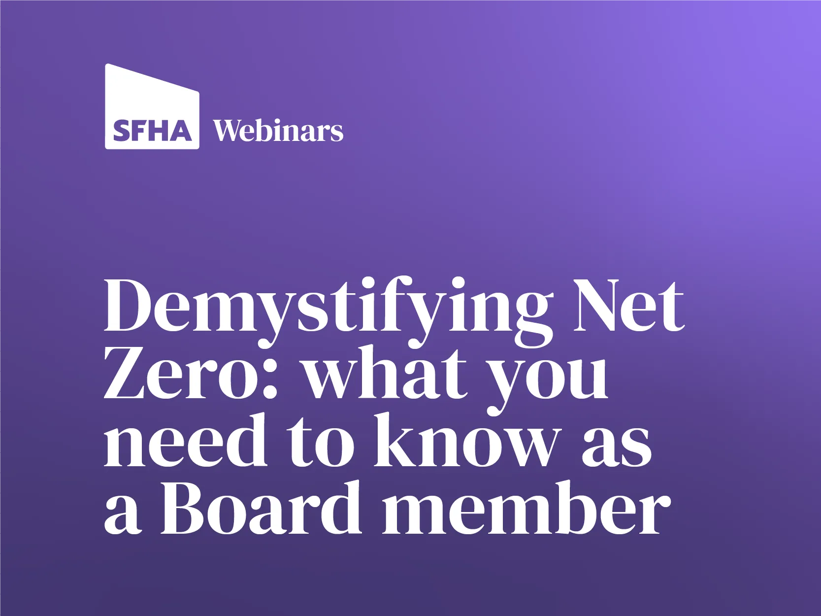 Demystifying net zero webinar