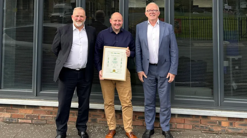 Nick Pollard, Link Group director of finance and business services; Andy Jack, Link Group’s sustainability manager; and Ad Hereijgers, RITTERWALD’s director of business development and sustainability lead