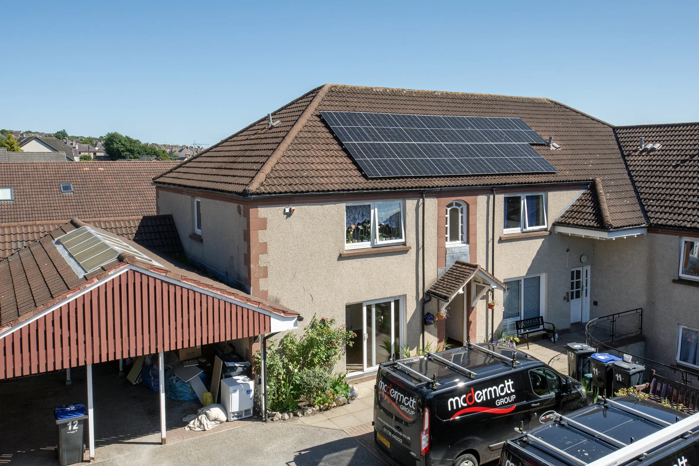A house with solar panels